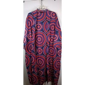 D'IYANU african ondina kimono robe duster bold colorful L XL maxi kaftan wrap